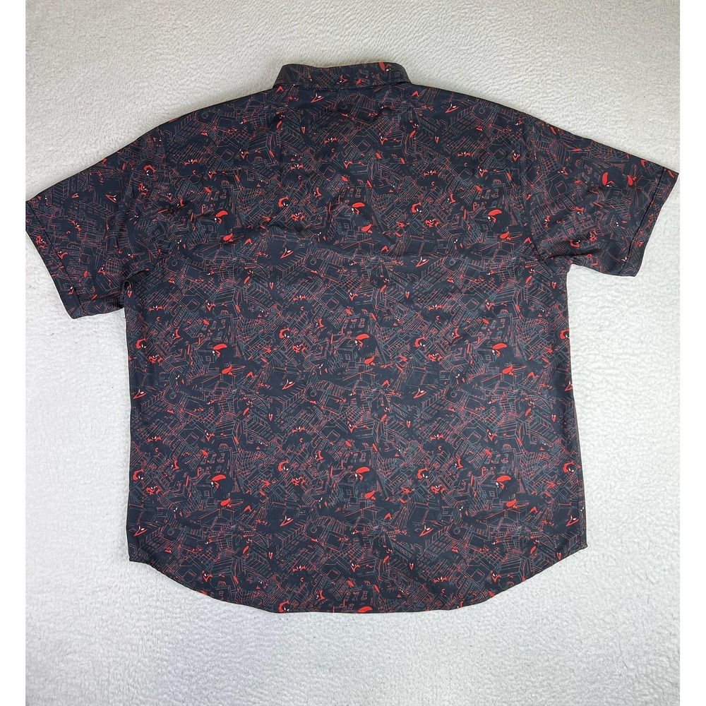 RSVLTS Shirt Mens 3XL Black Marvel Comics Spiderman Miles Morales S/S Button Up - Picture 2 of 9